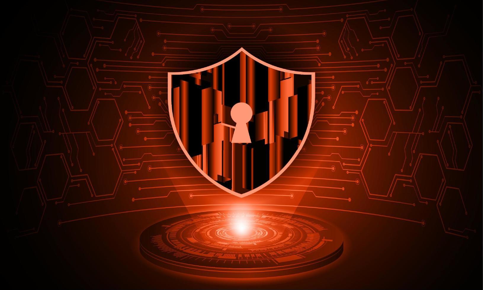 Modern Cybersecurity Technology Background with lock vector