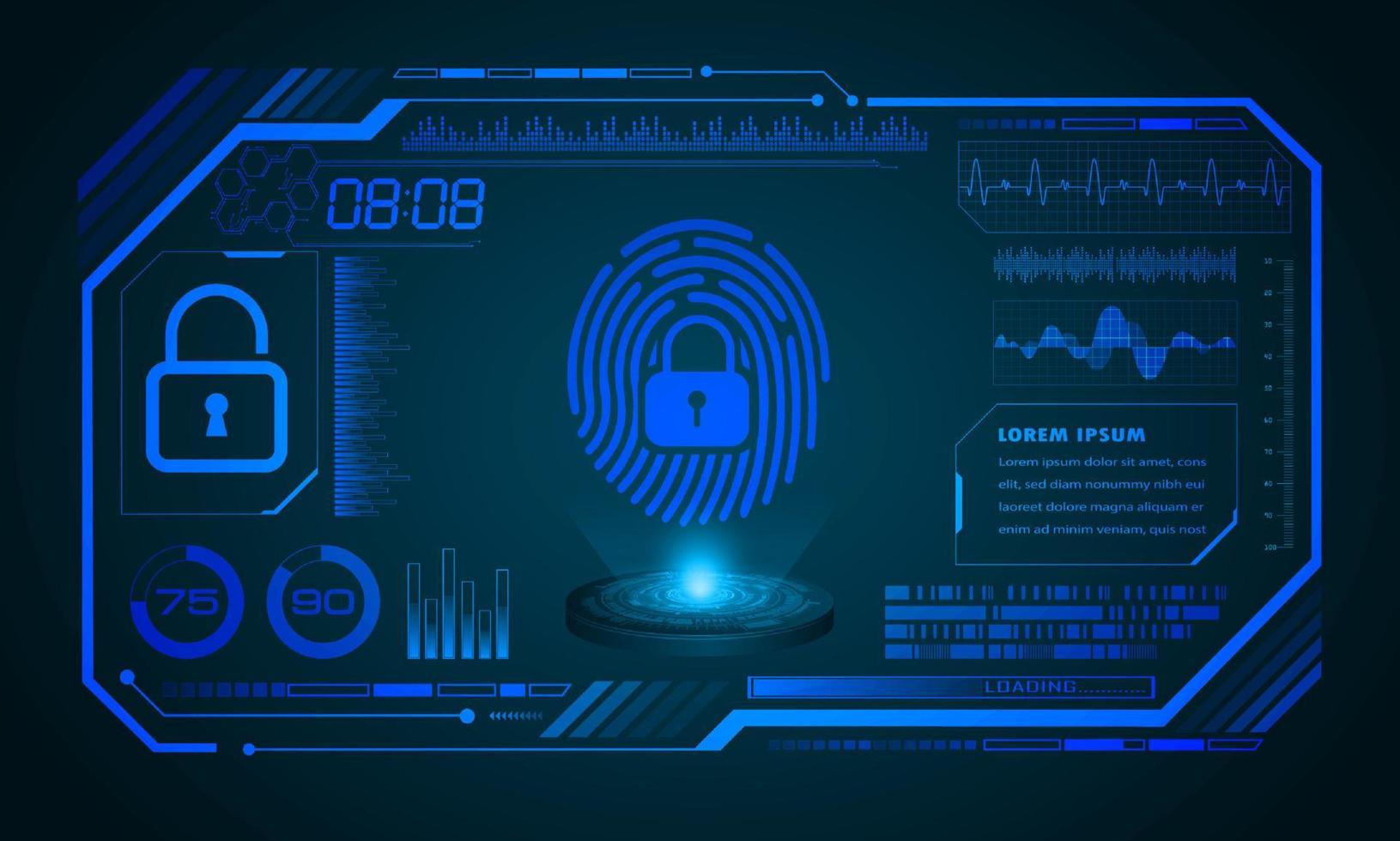 Modern HUD Technology Screen Background vector