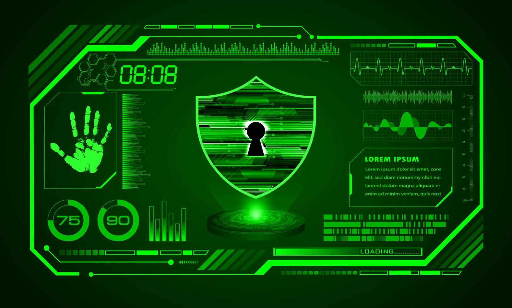 Modern HUD Technology Screen Background vector