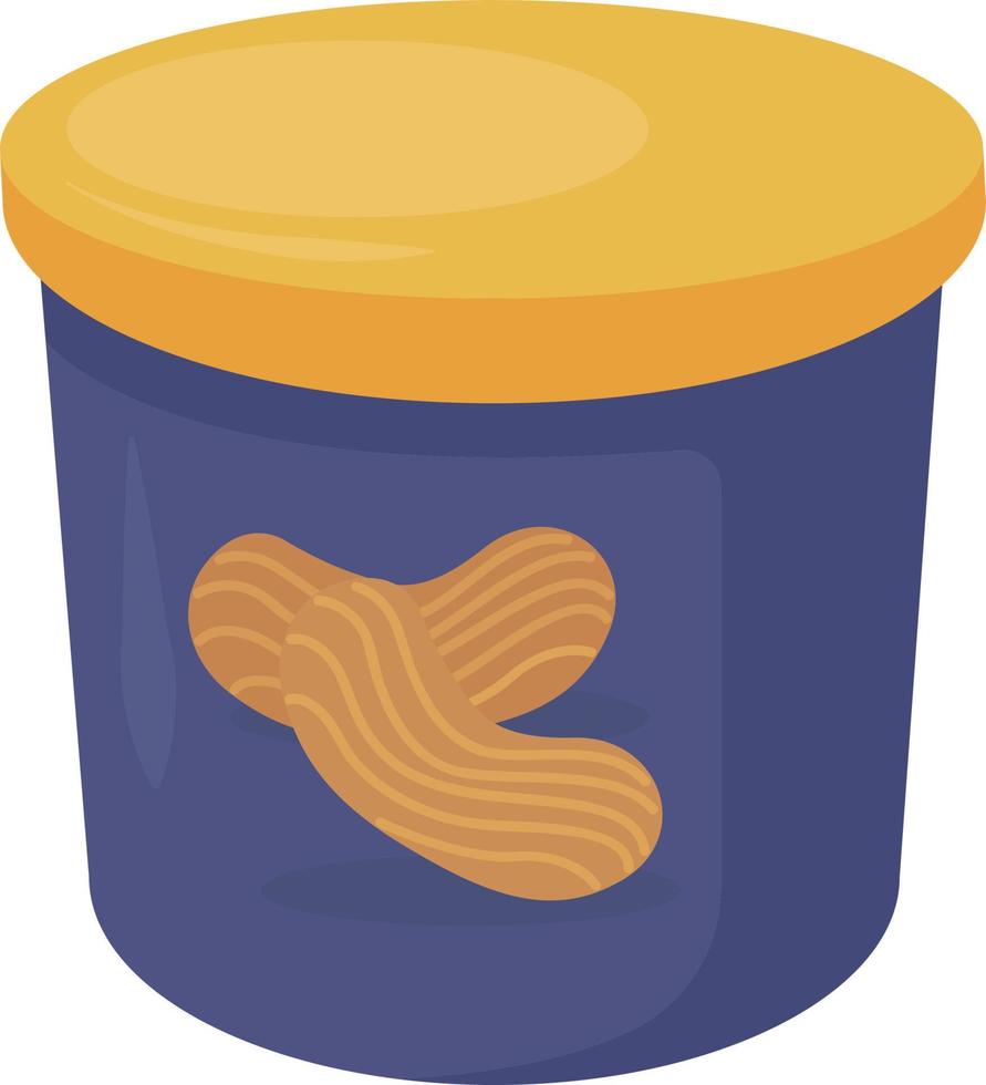 Peanut cream, illustration, vector on a white background.