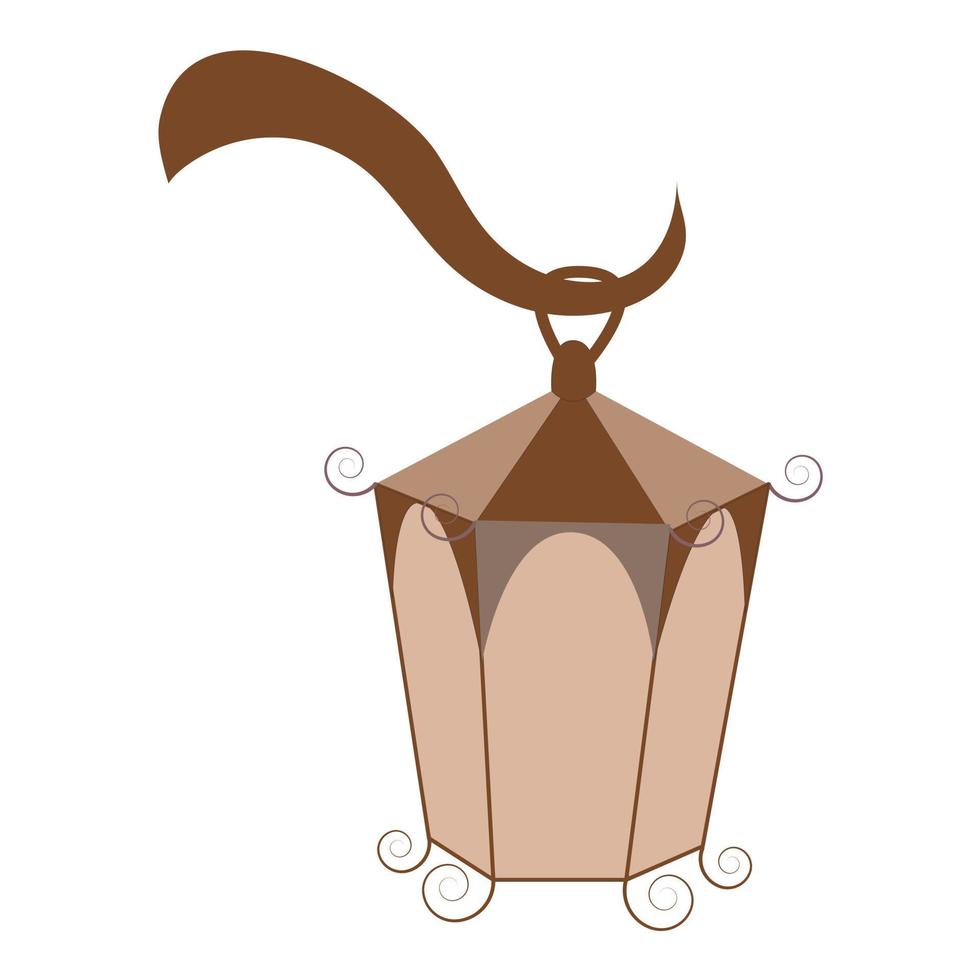 Street hanging lamp in cartoon style. Vector illustration.