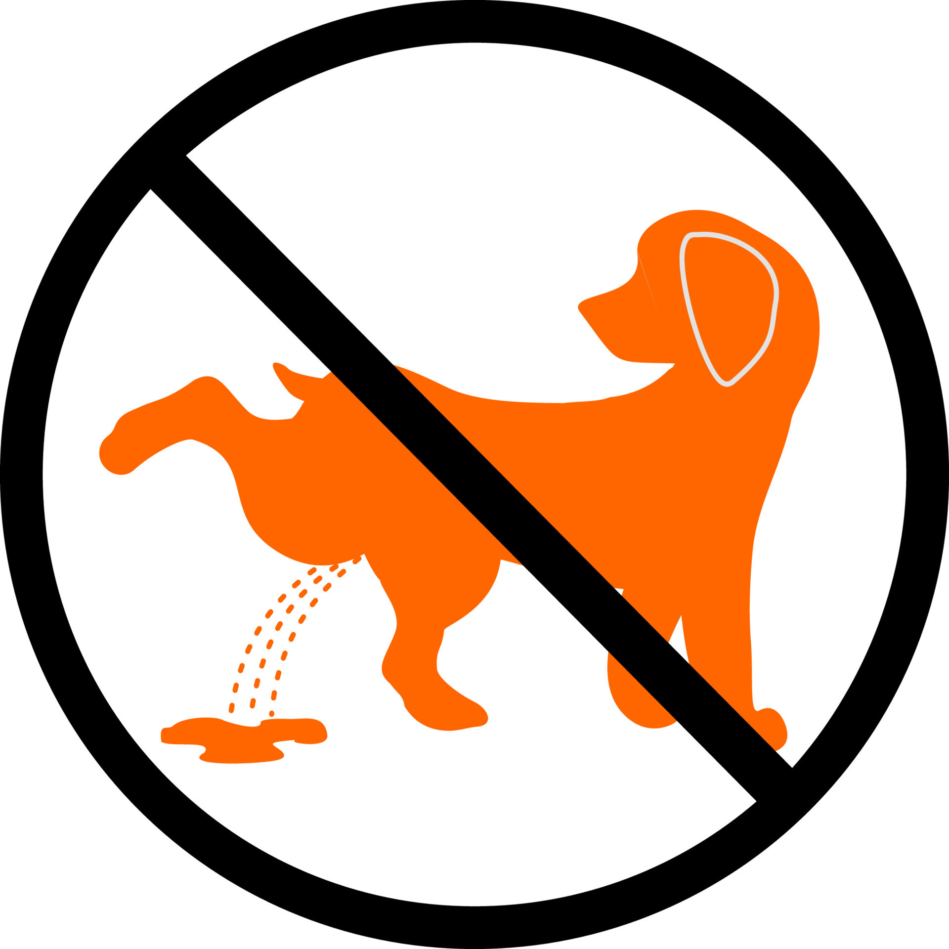 No Dog Poop Sign And No Pissing Dog Sign Shitting Is Not Allowed 