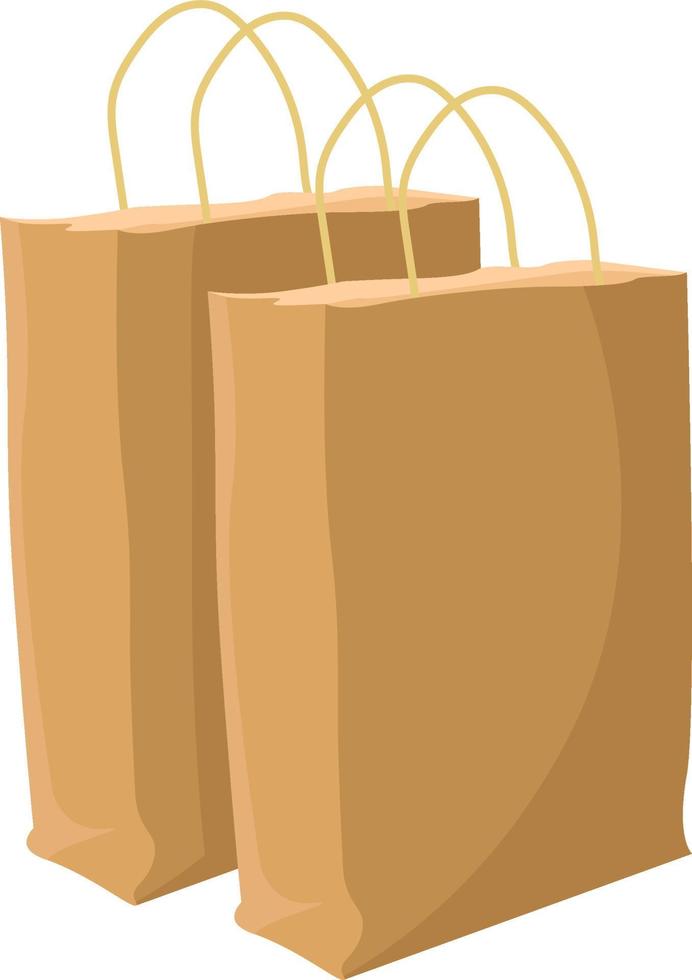 Paper bags, illustration, vector on white background