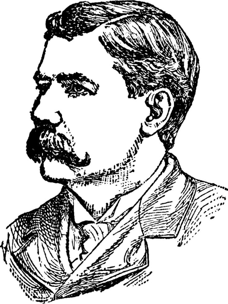 Jonathan P. Dolliver, vintage illustration vector