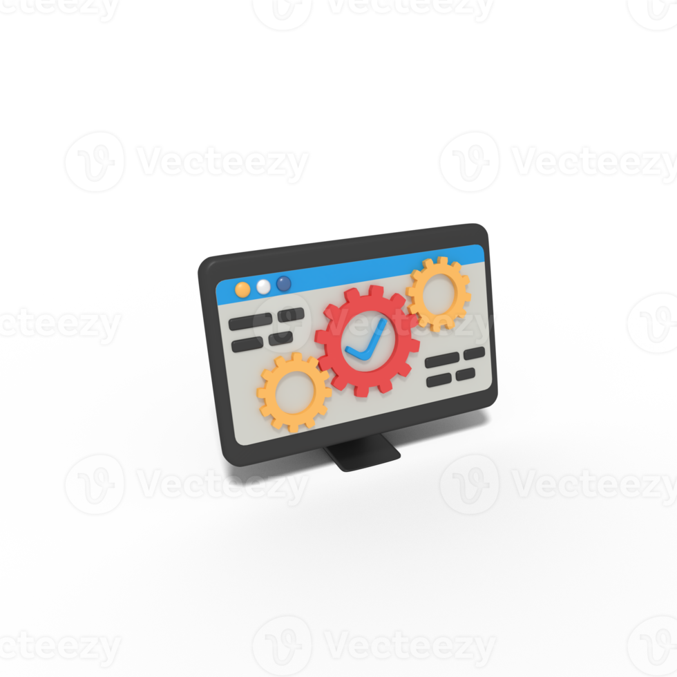 3d illustration of network setup complete png