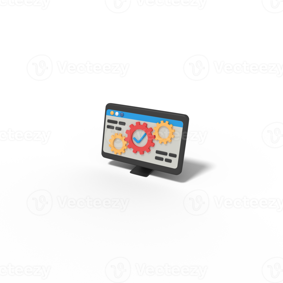 3d illustration of network setup complete png