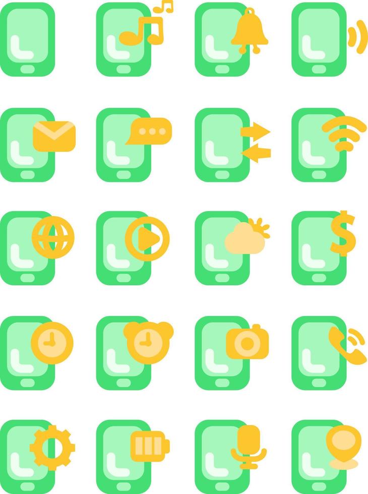 Phone gadgets, illustration, vector on a white background.