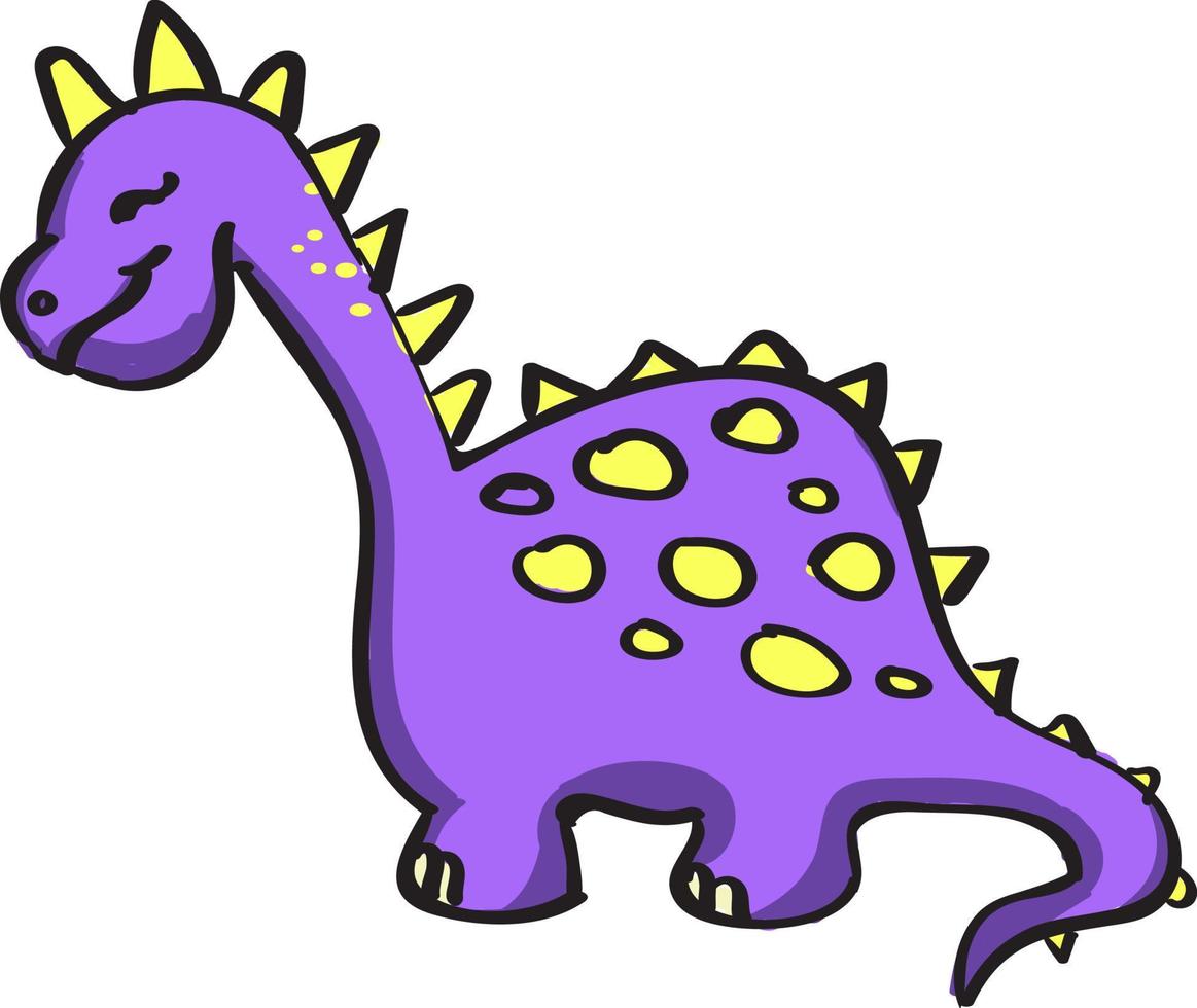 Purple dinosaur, illustration, vector on white background. 13715837