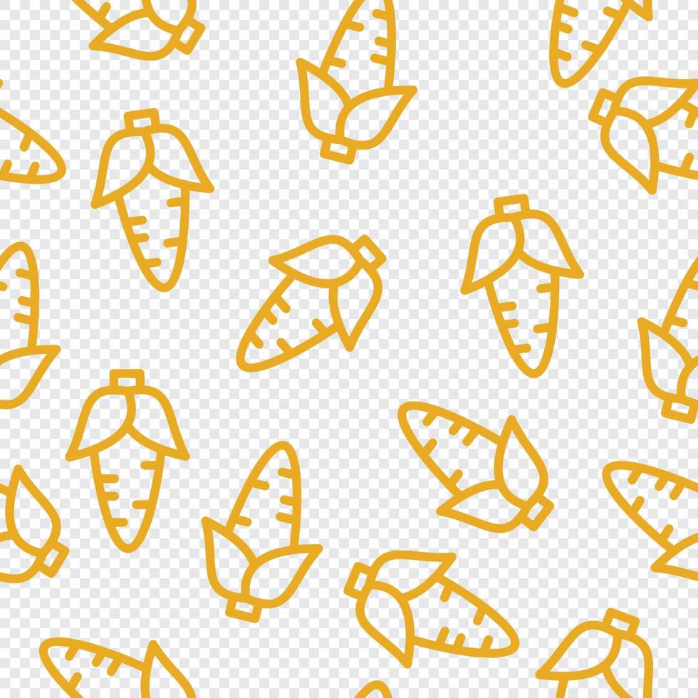 Seamless pattern with corns. Vegetable summer pattern. Colorful bright vegetable seamless pattern. Vector illustration