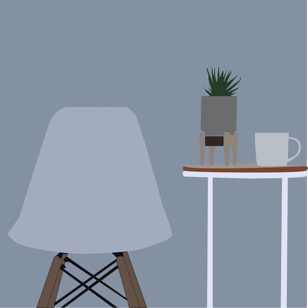 Room, illustration, vector on white background.