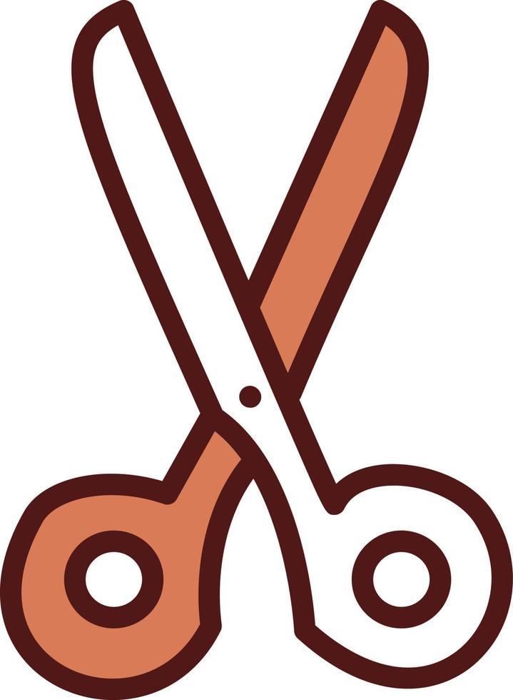 Art scissors, illustration, vector on a white background.