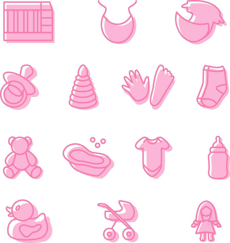 Baby day care, illustration, vector on a white background.