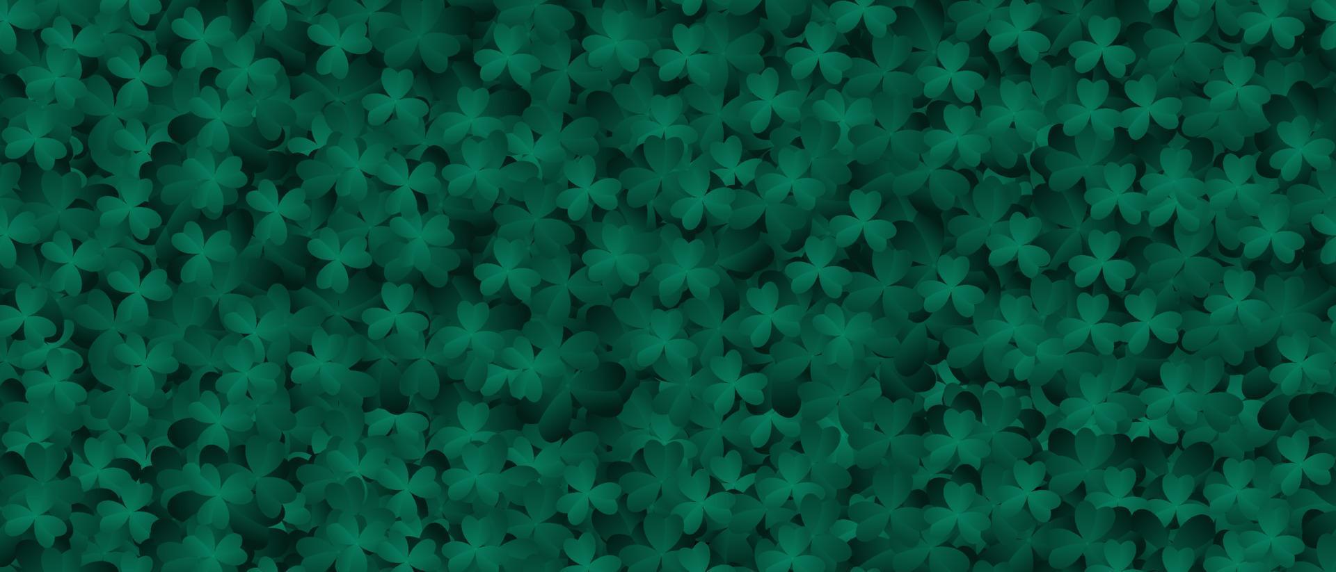 Clover leaves background. Background with green leaves. Nature background. Vector Illustration