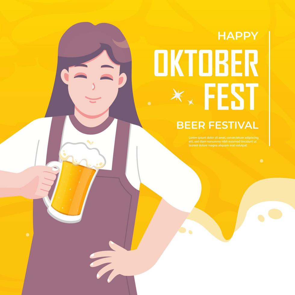 ilustración del concepto de oktoberfest vector