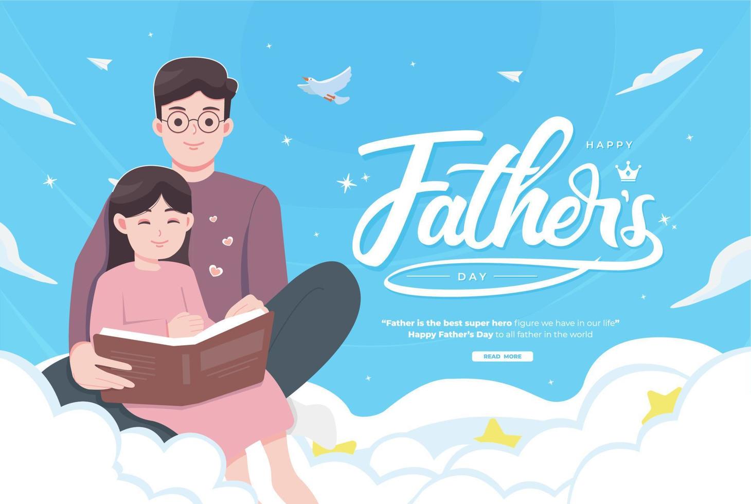 Father's day vector concept illustration