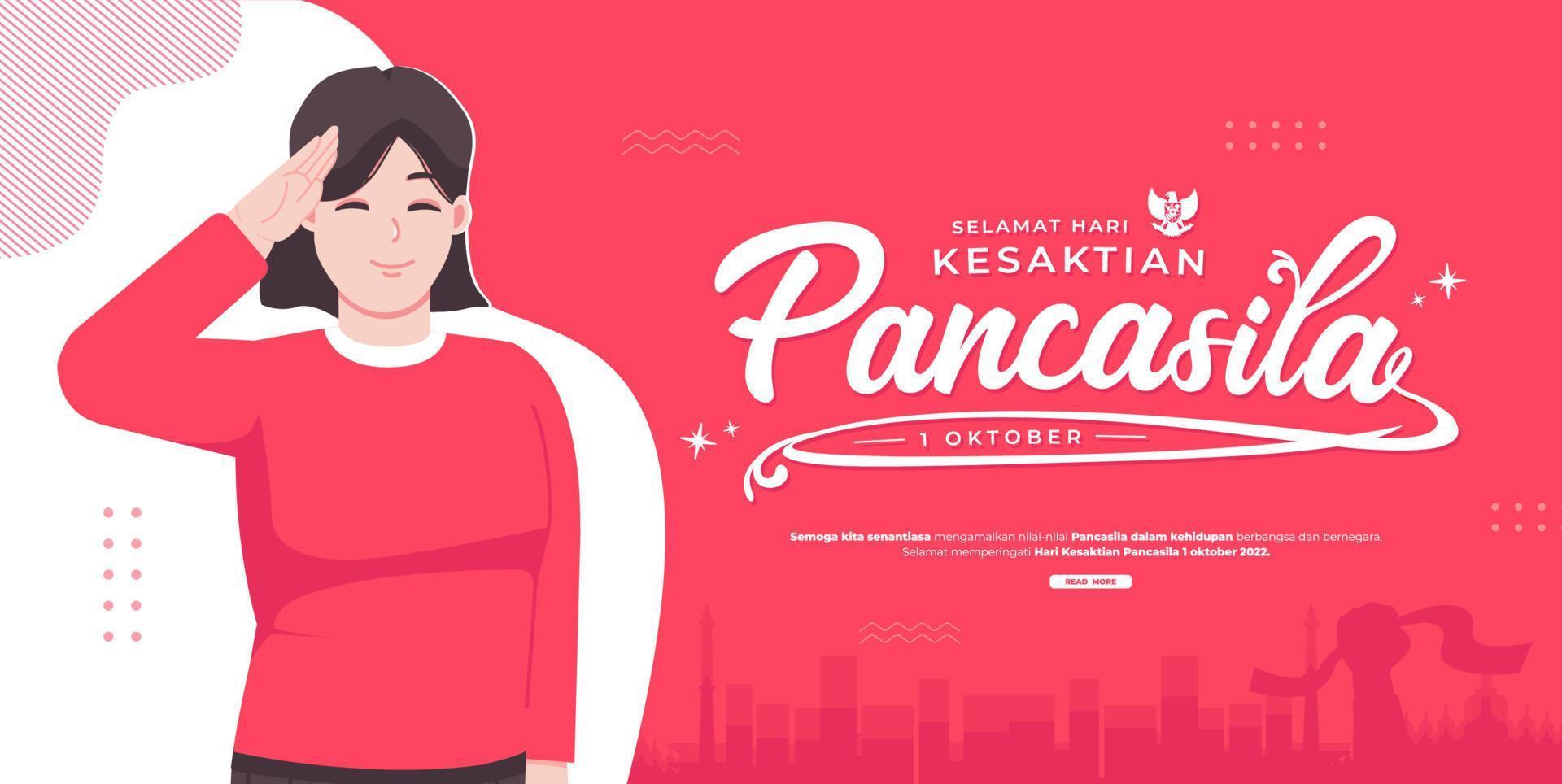 Hari Kesaktian Pancasila vector