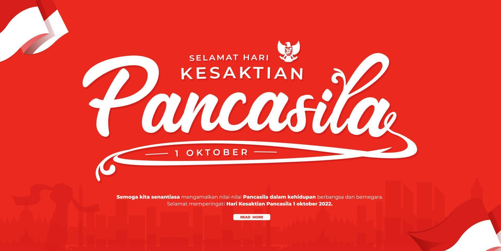 Hari Kesaktian Pancasila vector