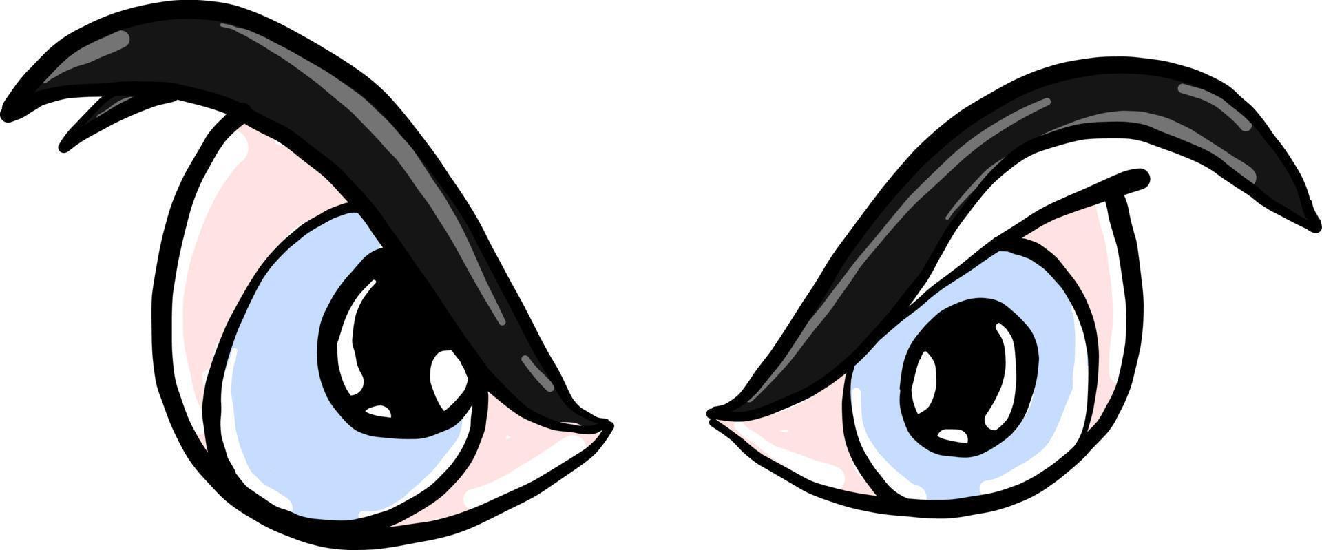 Evil eyes, illustration, vector on white background.