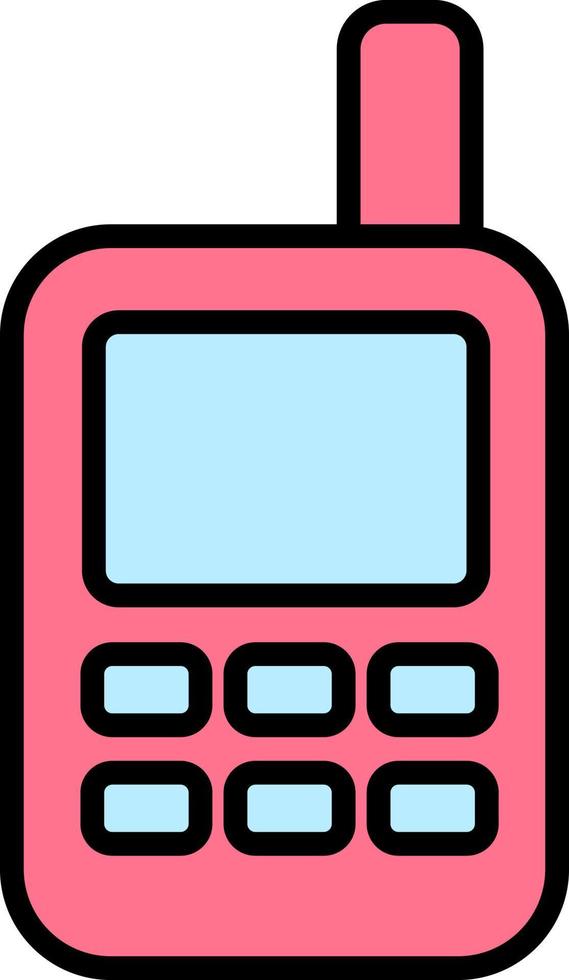 Pink phone toy, illustration, on a white background. vector