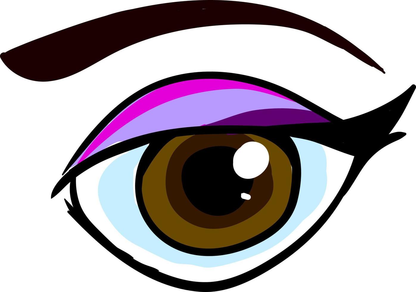 Big eye, illustration, vector on white background.