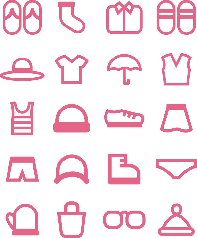 Pink clothes, illustration, vector, on a white background. vector