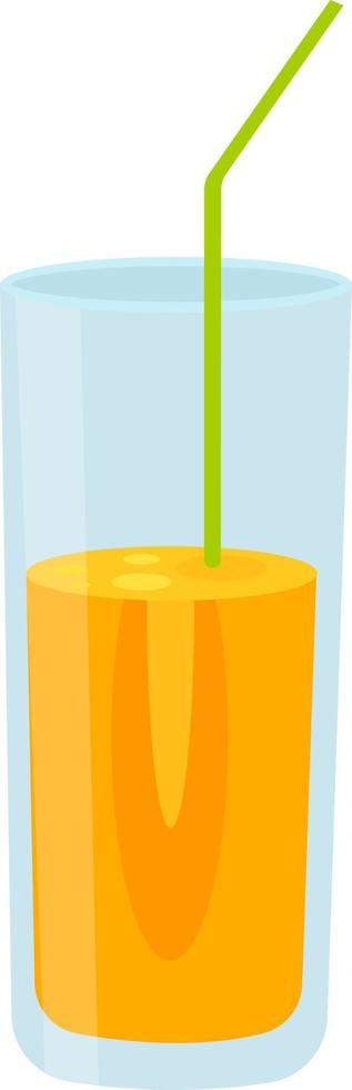 jugo de naranja, ilustración, vector sobre fondo blanco.