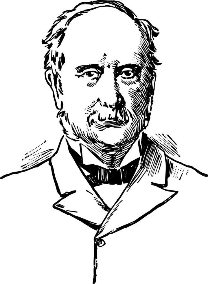 David Dudley Field vintage illustration vector