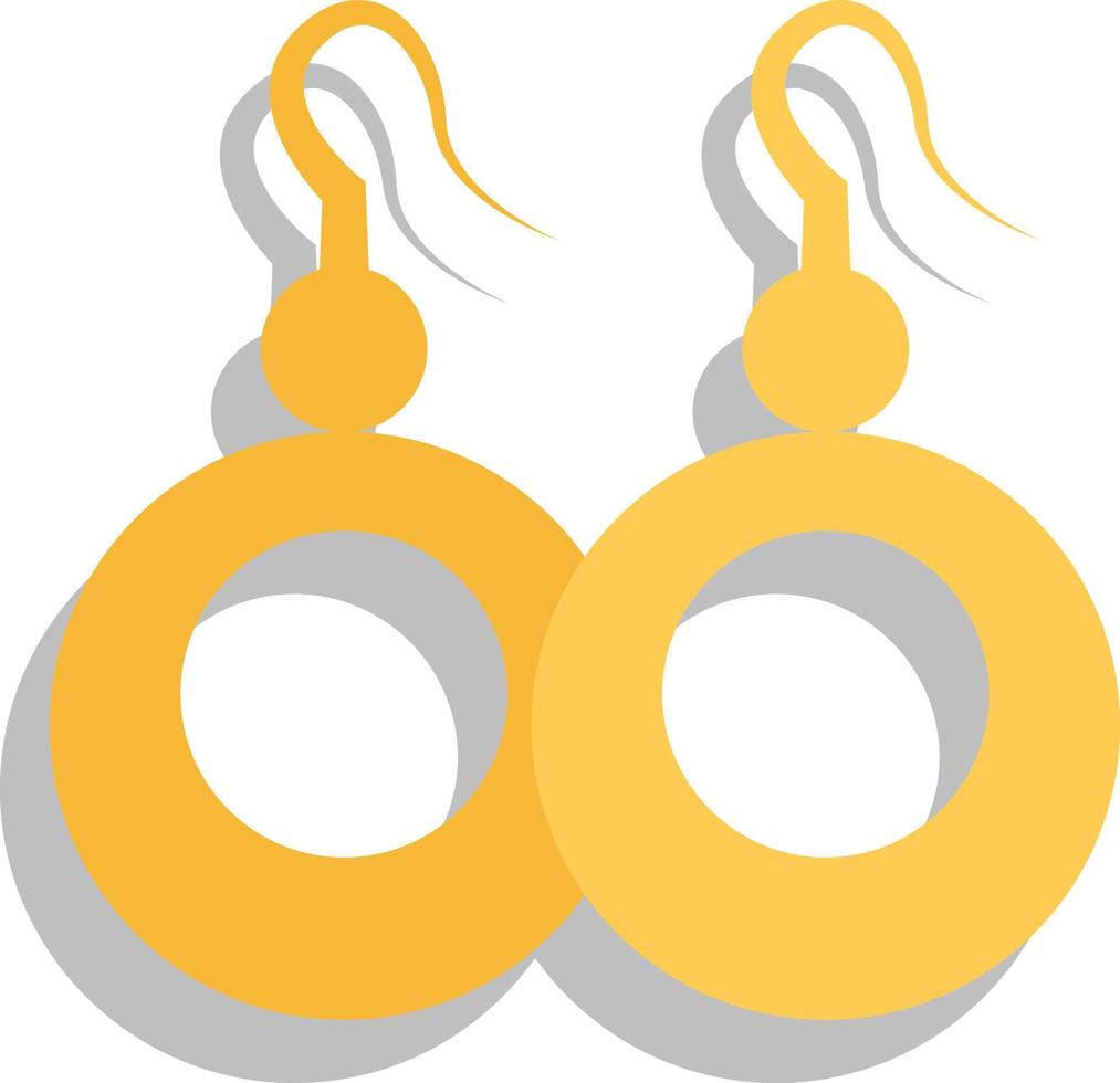 African earrings , illustration, vector, on a white background. vector
