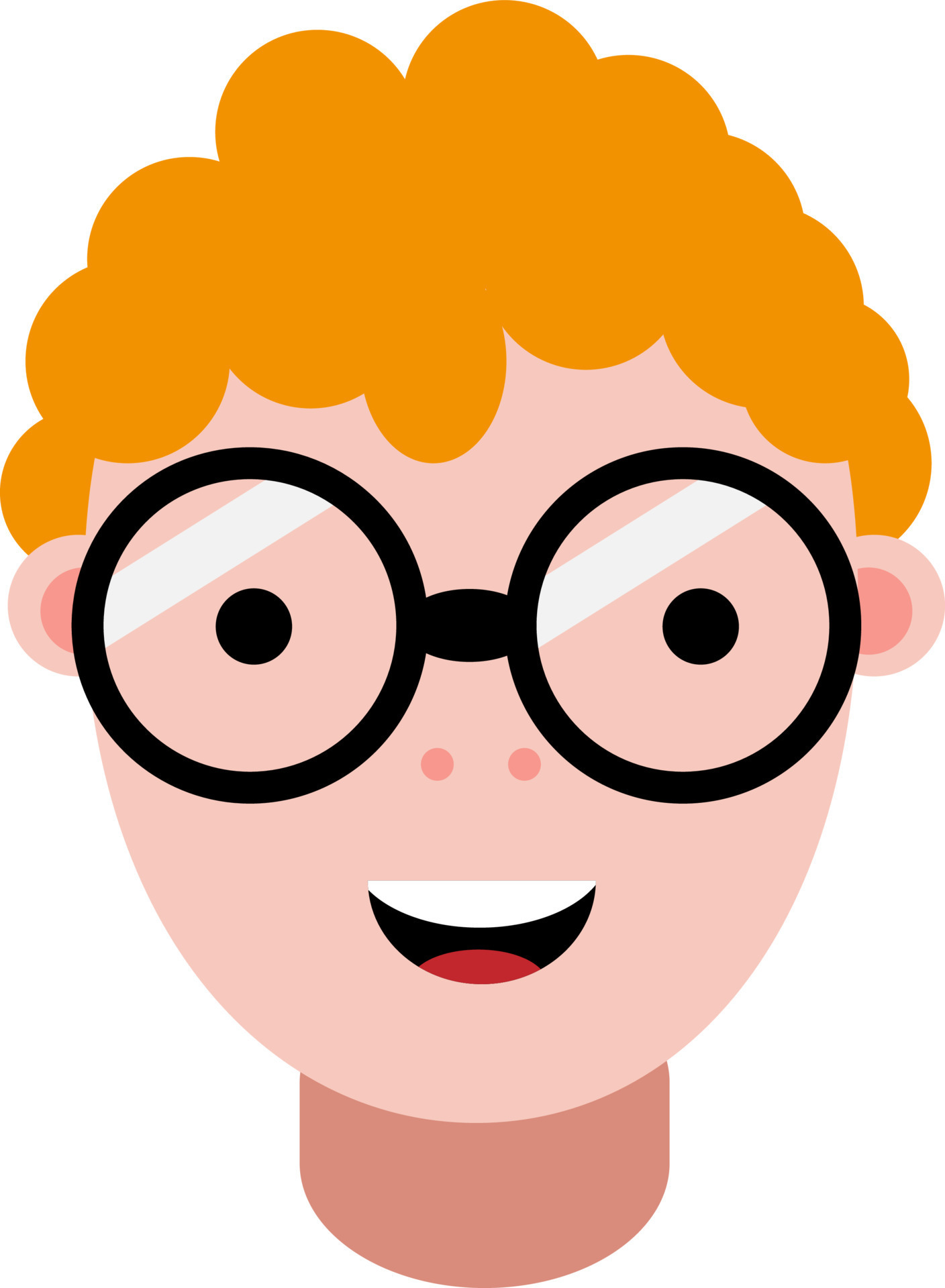 Ginger haired boy glasses, illustration, vector on a white background. 13716327 Vector Art at