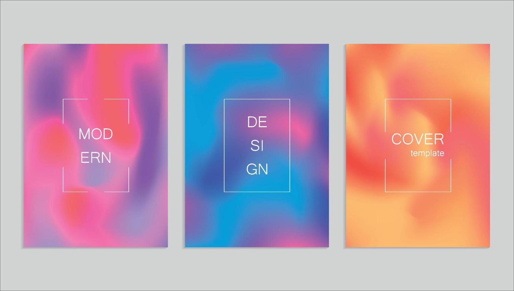 Minimal abstract vector fuid cover design template. Holography gradient background. Vector templates for placards, banners, flyers, presentations and reports