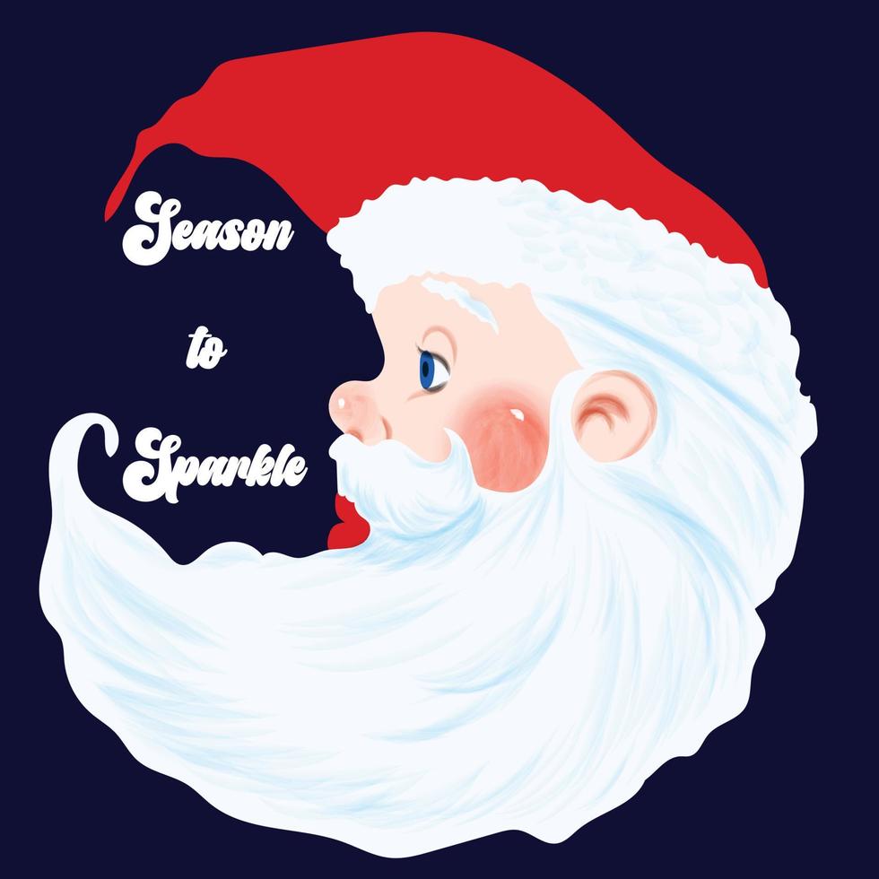 Santa clause watercolor illustration design. vector