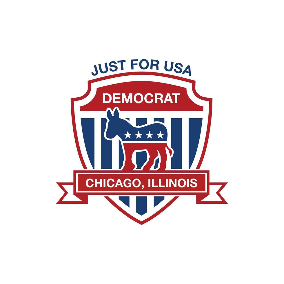 Dmocrat Donkey Logo concept vector