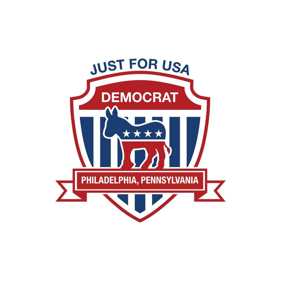 Dmocrat Donkey Logo concept vector