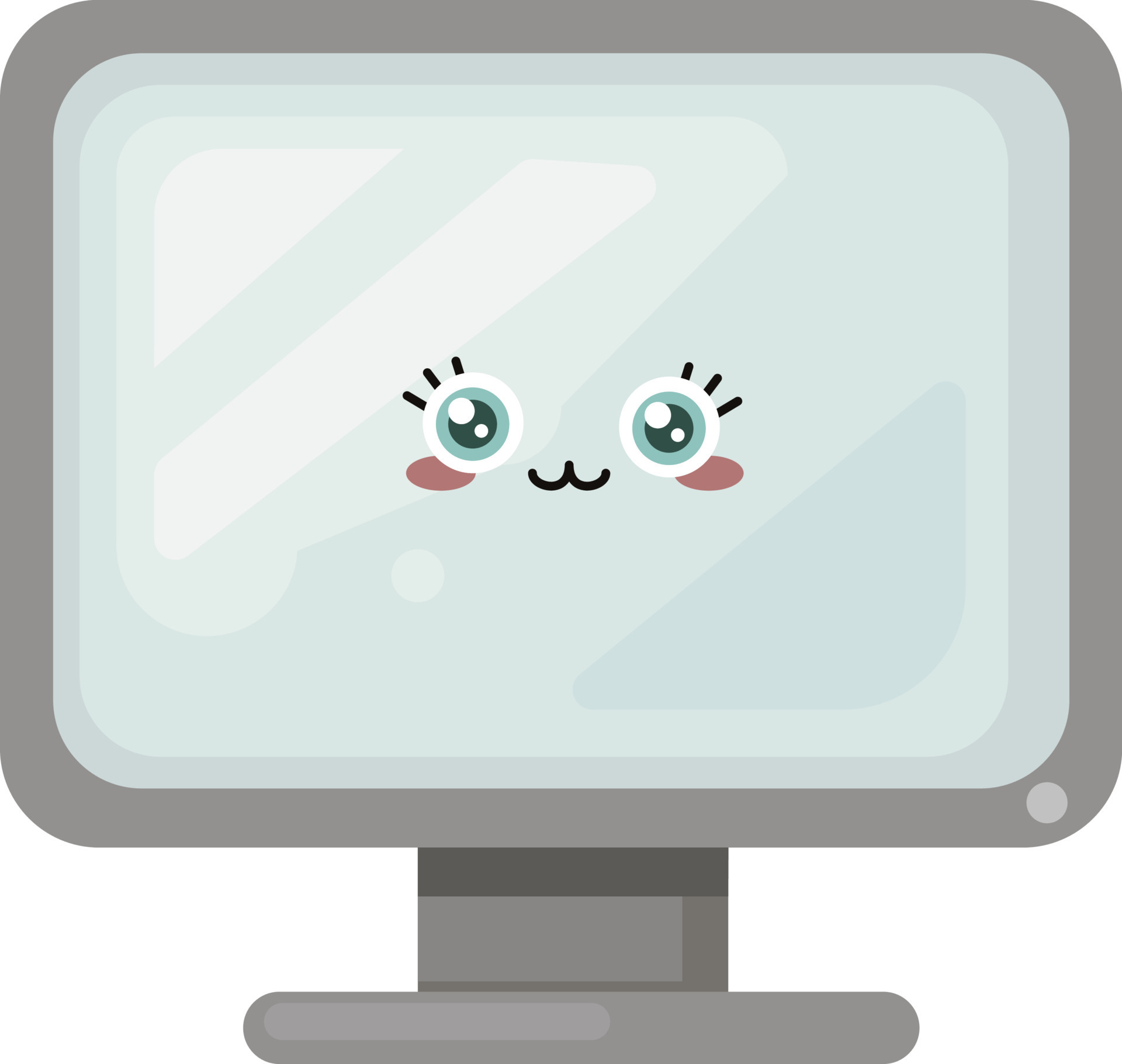 Computer monitor, illustration, vector on white background. 13716457 ...