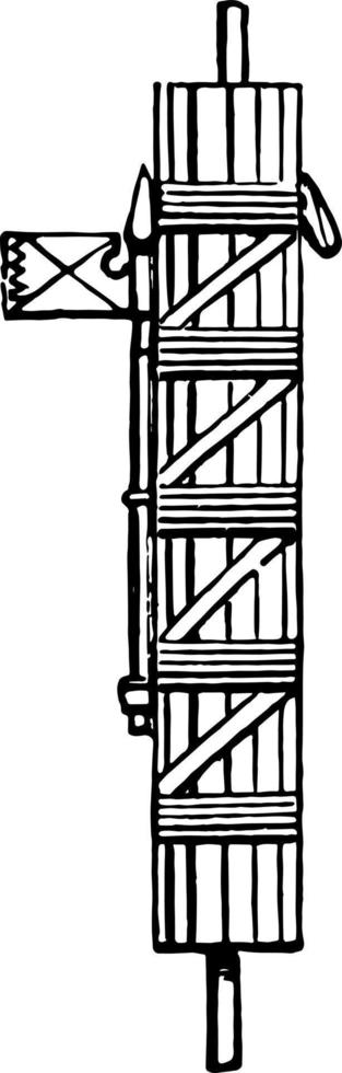 Fasces of a Roman Magistrate vintage illustration. vector