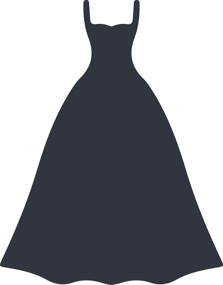 Ball gown dress, illustration, vector, on a white background. vector
