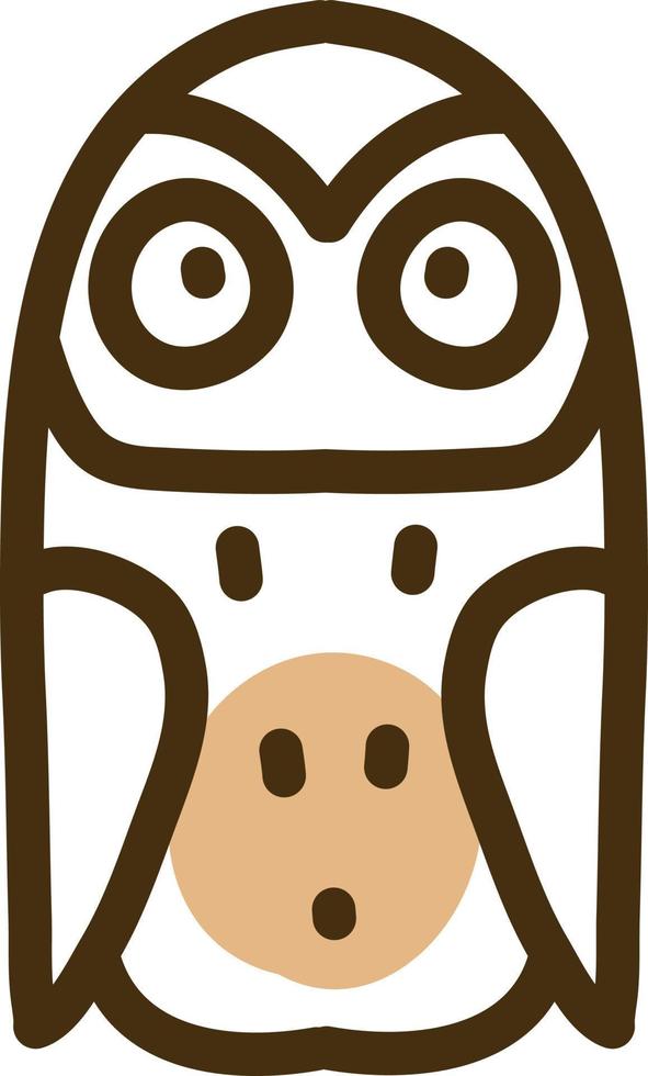 Upside down owl, illustration, on a white background. vector