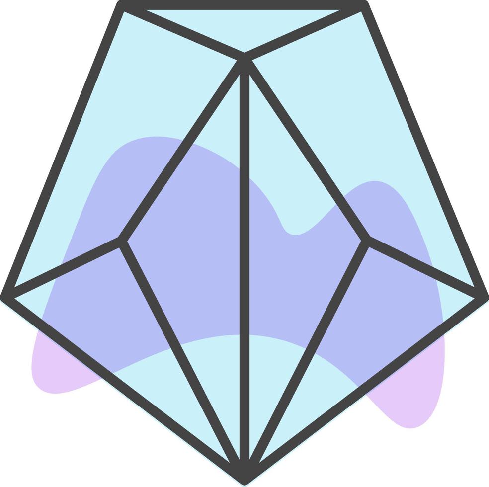 Rock diamond, illustration, on a white background. vector