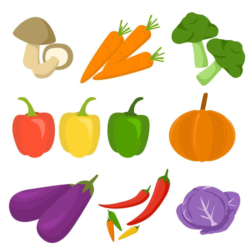 colección de elementos vegetales vector