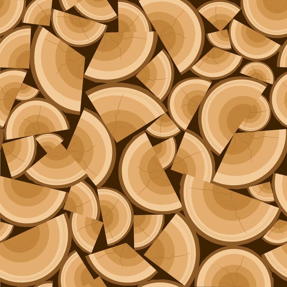 pile of wooden slice seamless background vector