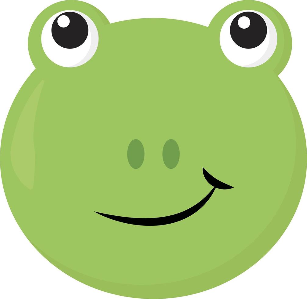 Cute frog, illustration, vector on white background.