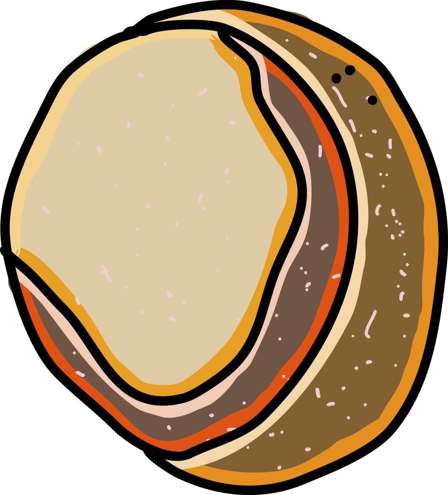 Galleta de azúcar, ilustración, vector sobre fondo blanco.