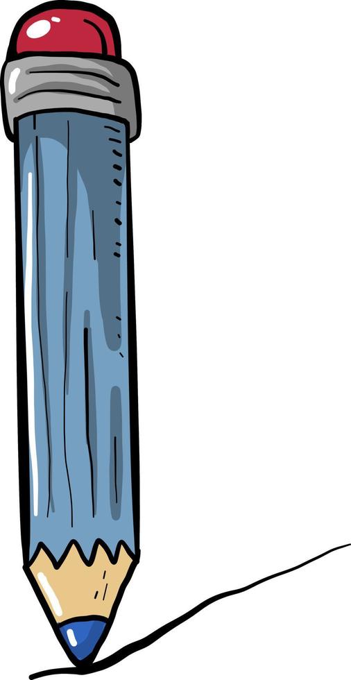Blue pencil,illustration,vector on white background vector