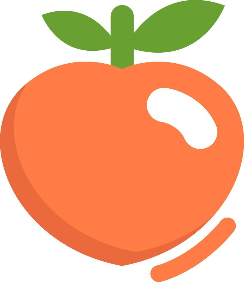 Orange peach, illustration, vector, on a white background. vector