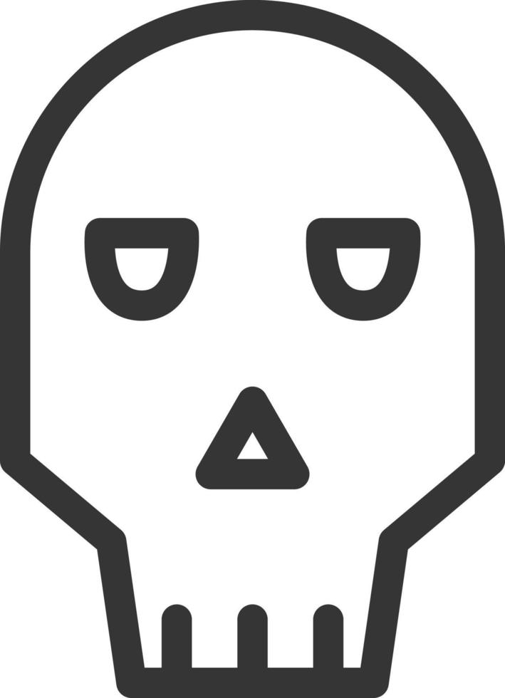 Evil skull, illustration, vector on a white background.