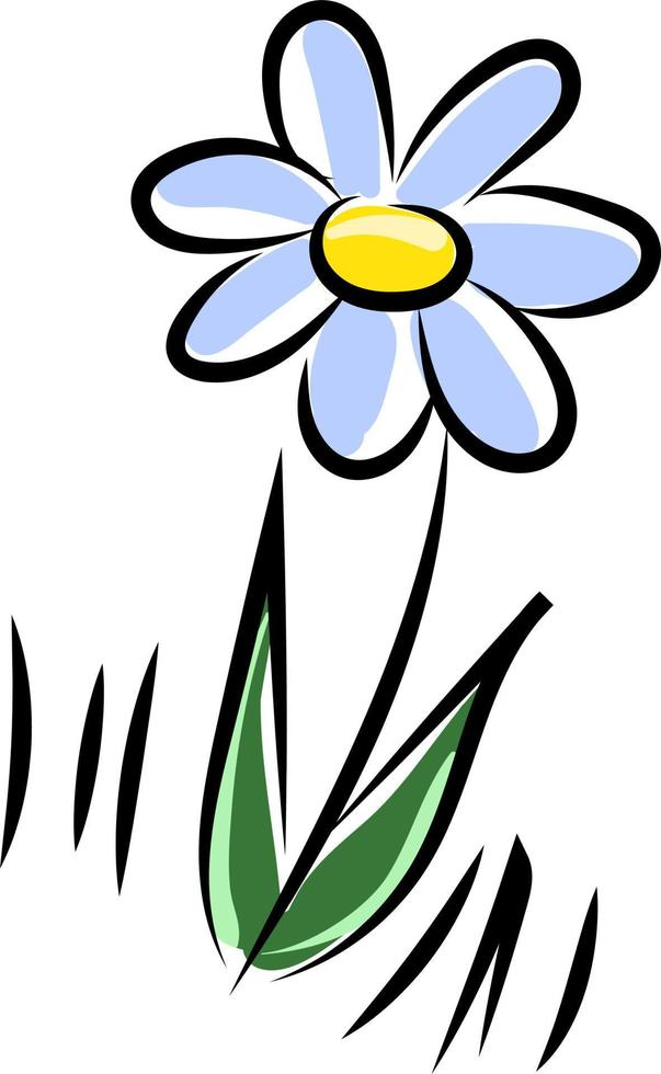 Flower, illustration, vector on white background.