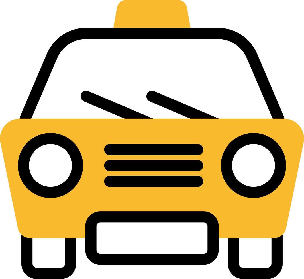 Traveling taxi, illustration, vector on a white background.
