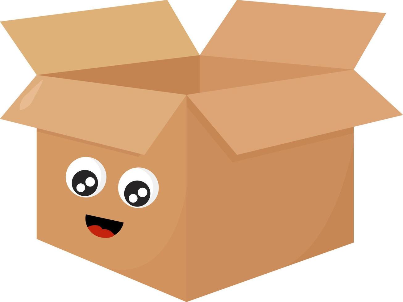 Open box, illustration, vector on white background