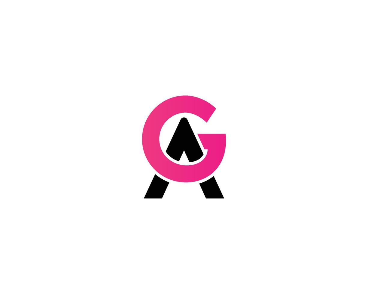 GA AG logo design vector template