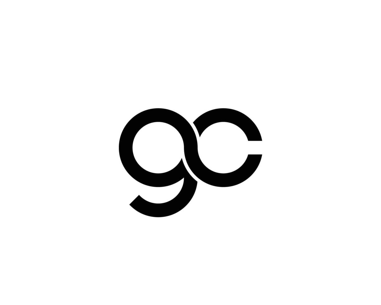 plantilla de vector de diseño de logotipo gc cg